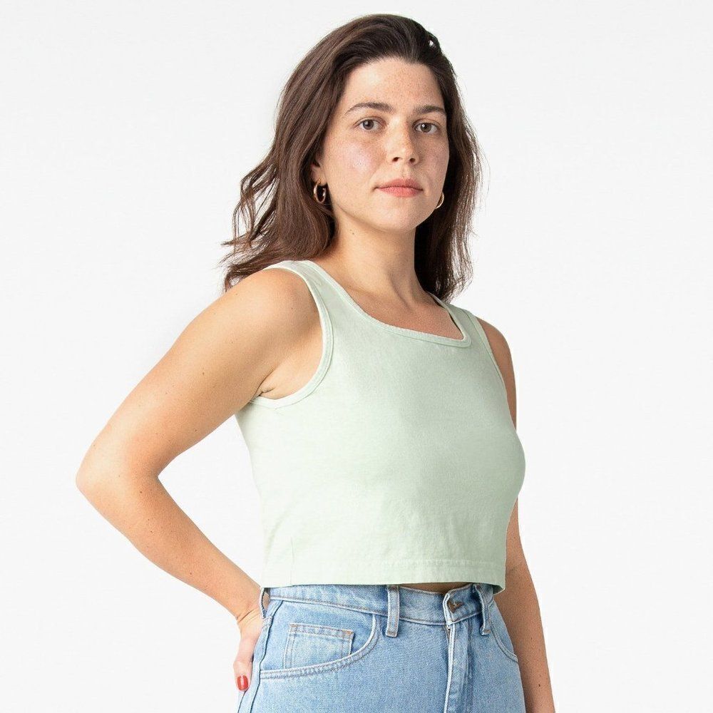Los Angeles Apparel Seafoam Green Crop Top